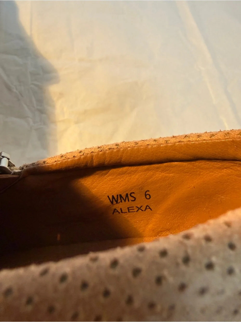 Report-Women's Tan Suede Perforated Slip-On Sneakers